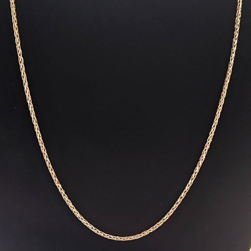 ✨ 925 Sterling Silver Wheat Chain Necklace – 24” Bali Indonesia ✨ - Picture 2 of 8
